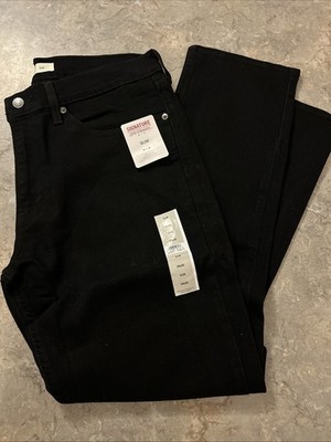 Signature Levi Strauss Slim Men's 34x30 Black Denim Jeans , New With Tags