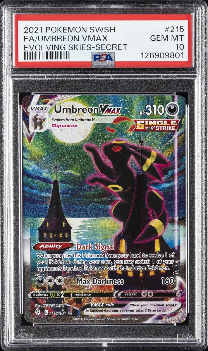 Las mejores ofertas en Umbreon VMAX 215/203 SWSH07: Evolving Skies