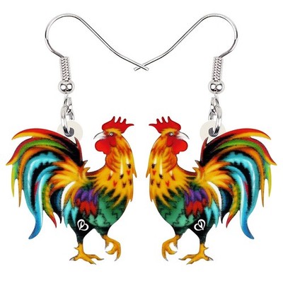 Cute Huhn Henne Hahn Ohrringe Acryl baumeln Schmuck für Frauen Mädchen lustig...