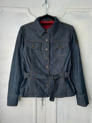 Carolina Herrera Denim Jacket Belted Tailored