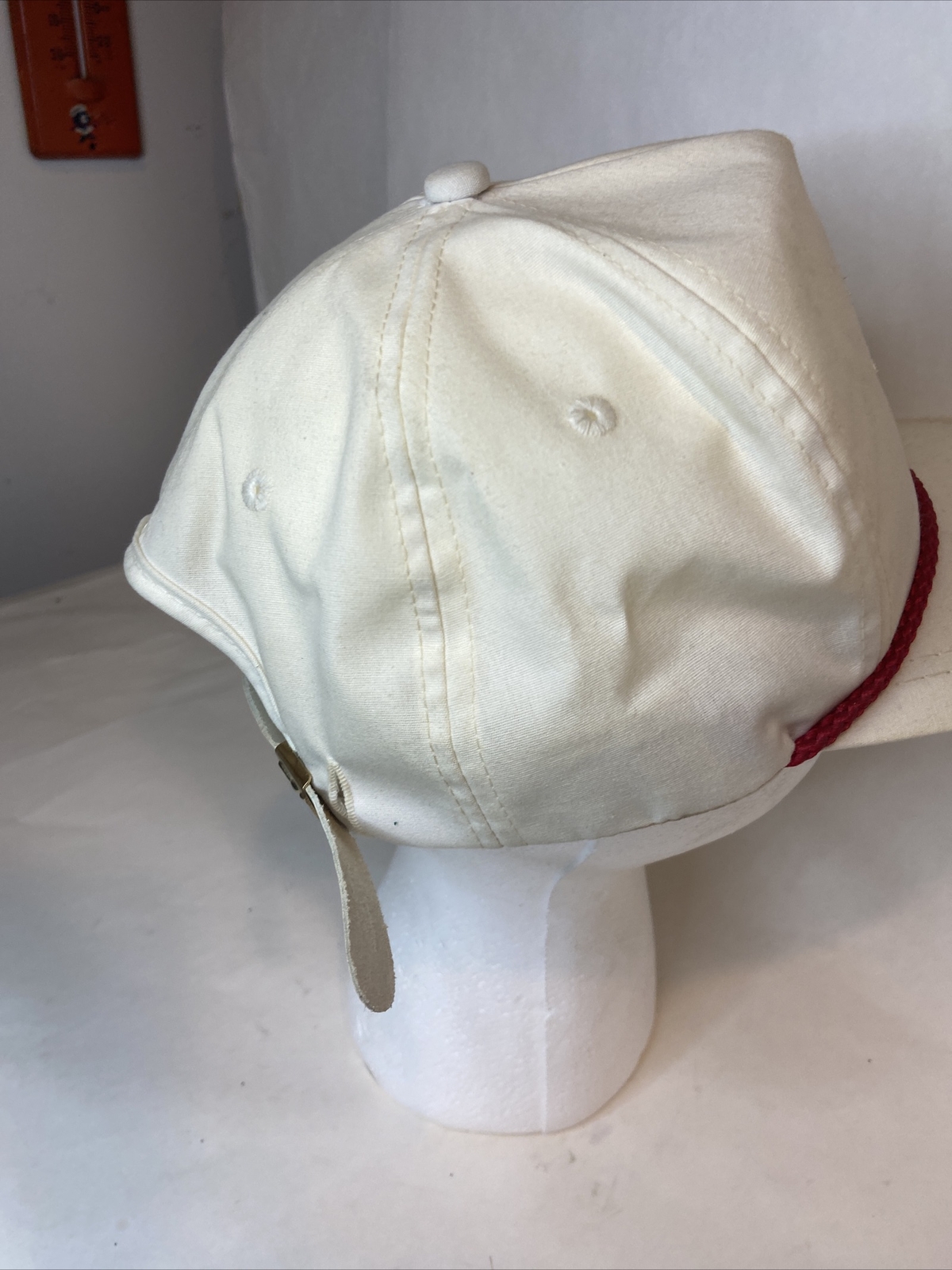 VTG Ashland Oil Leather Strapback Hat Embroidered… - image 2