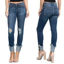 NWT Judy Blue Mid Rise Skinny Fit Jeans JB82113DK Size 11/30