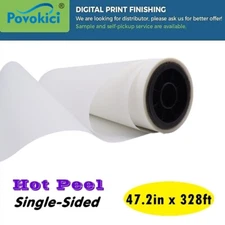 POVOKICI 47.2in x 328ft DTF Transfer Film Premium Roll-Warm Peel, Single - sided