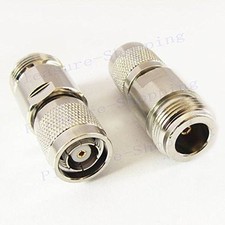 1x RF adapter N female jack to RP-TNC male female pin straight coax connector