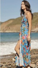 Farm Rio Cover up Dress Macaw Party Anthropologie Blue Size M NWT 🦜🌴🌊