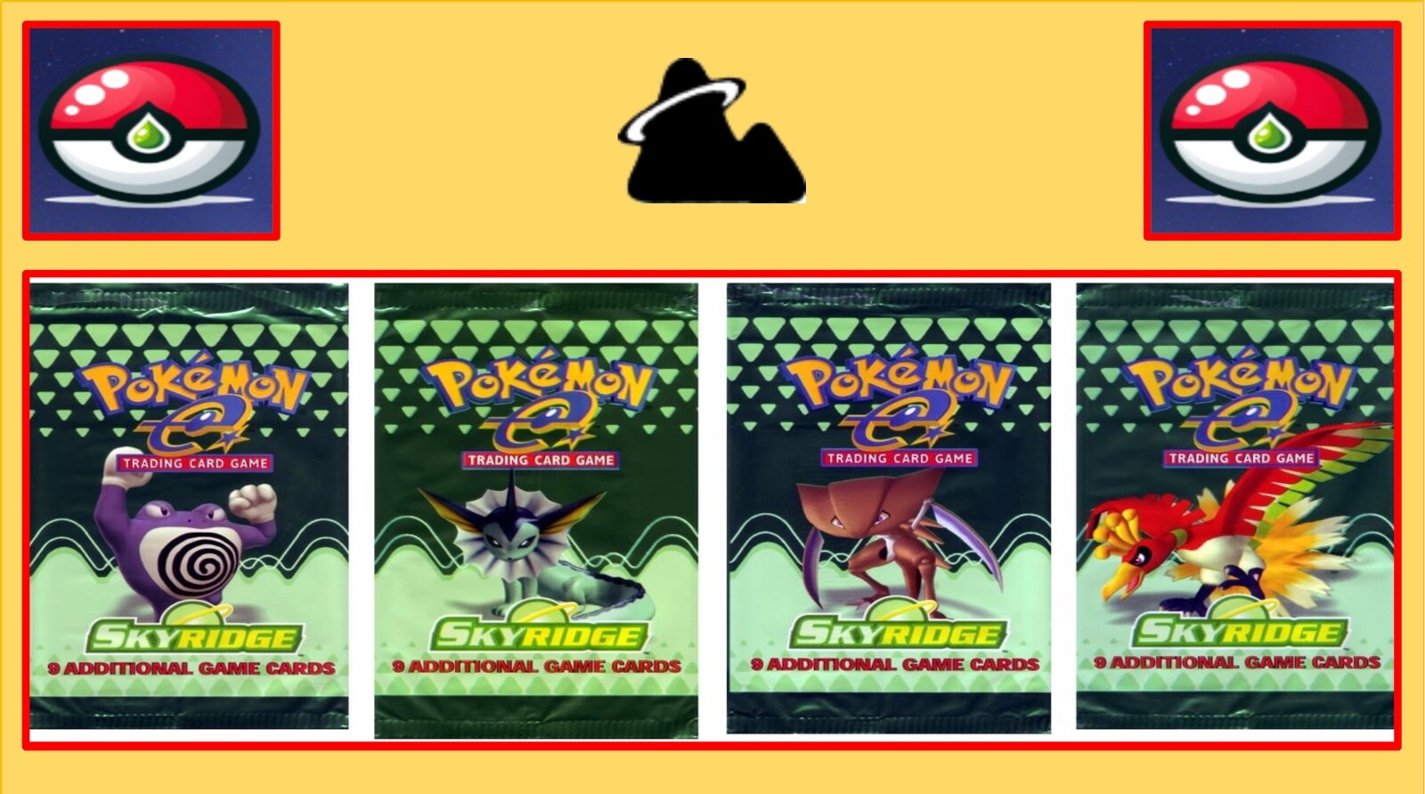 ☘️🔥💧⚡️ e-Reader SKYRIDGE | 100% Authentic Empty Booster Pack Wrapper ⚡️💧🔥☘️-image