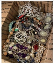 Vintage/Designer Unsearched Estate Jewelry Lot 2Lbs + Crown!