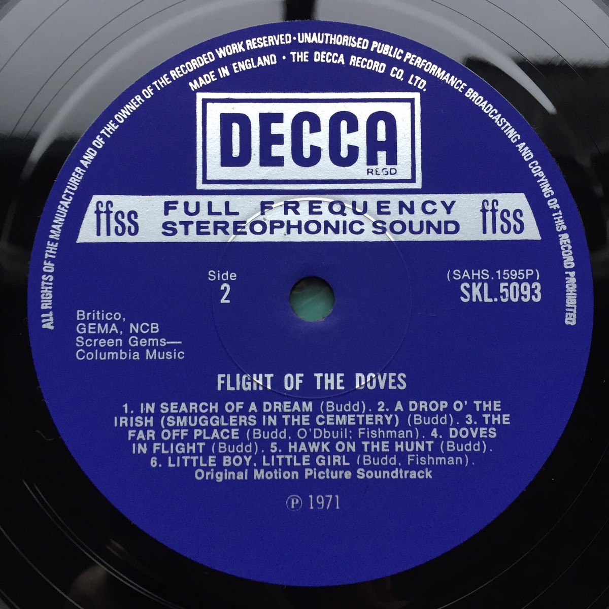 英LP Roy Budd Flight Of The Doves UK初期プレス Roy Budd FLIGHT OF THE DOVES Film Soundtrack LP Ron Moody Jack