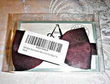 QUALITY COOL ADDITIONS OF LICHFIELD SILK SATIN DORCHESTER WINE BOXED BOW TIE