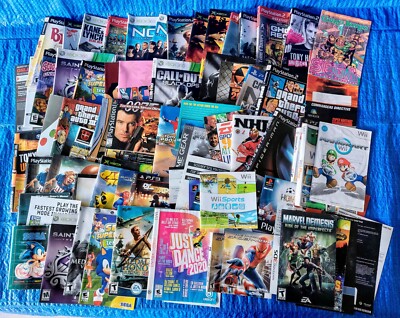 Large Misc Lot Xbox 360 PlayStation Sega Nintendo Replacement Manuals Artwork