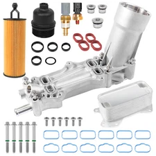 Aluminum Engine Oil Cooler and Oil Filter Housing Adapter Fit for 11-16 Chrysler