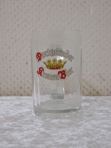 876Bvf - glass beer pitcher Dortmund crown beer vintage - 0.25 liters - Picture 1 of 5
