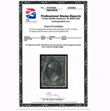 AFFORDABLE GENUINE SCOTT #154 USED 1870 BLACK NBNC PSE CERT ALEXANDER HAMILTON