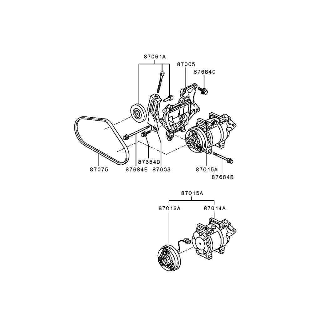GENUINE Mitsubishi Triton MN 2.5 Diesel 4D56 2009-2015 AC A/C