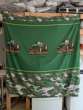 John Deere Shower Curtain Big Tracks 70x72 Multiple Purpose Use Garage Shop