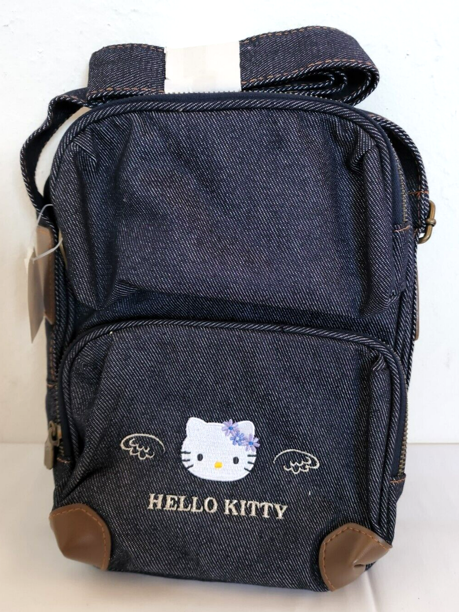 Sanrio Hello Kitty Angel Denim Crossbody Purse NEW 2003 Sanrio Hello Kitty Angel Denim Crossbody Purse NEW 2003
