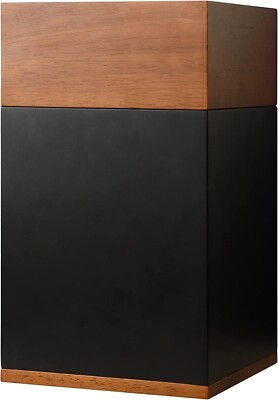 Modern Wooden Urn for Adult Ashes, Black/Brown Woodgrain Box, 6.2''x 6.2''x 11.4''