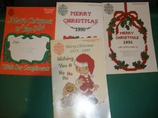 Lot of 4 Designs by Gloria & Pat Christmas Promotional Leaflets Cross Stitch