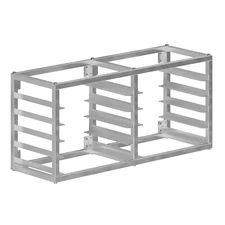 10 Tier Wall Mounted Half Size Sheet / Bun Pan Rack. 40 in. x 13 in. x 18 in.