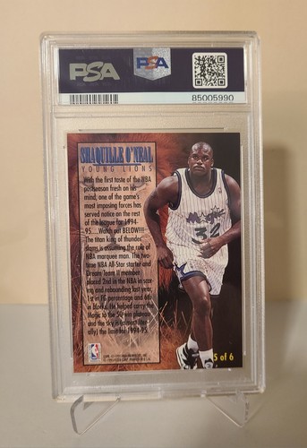 SHAQUILLE O'NEAL - PSA 9 MINT - 1994 FLEER YOUNG LIONS - Picture 2 of 2