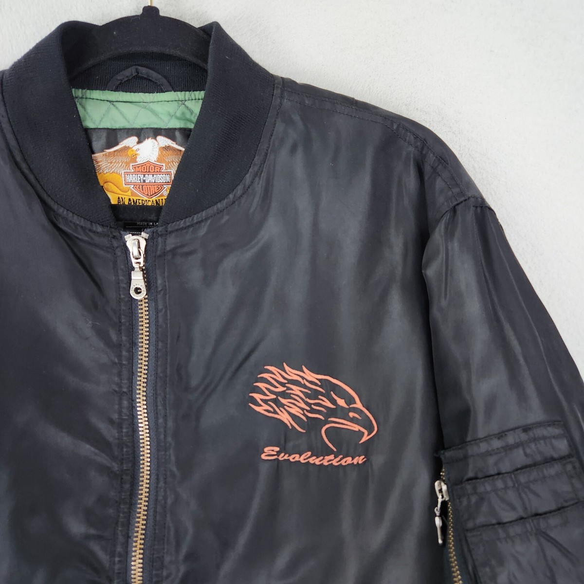 ジャケット・アウター 90s Harley-Davidson single riders eagle Vintage Harley Davidson Screaming Eagle Racing Jacket NHRA