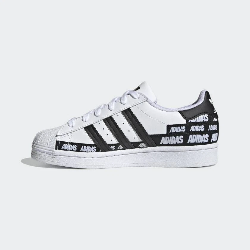 Malgastar haga turismo grabadora Kids Adidas Superstar J Trainers FX5871 White/Black Size UK 4_4.5_5 | eBay