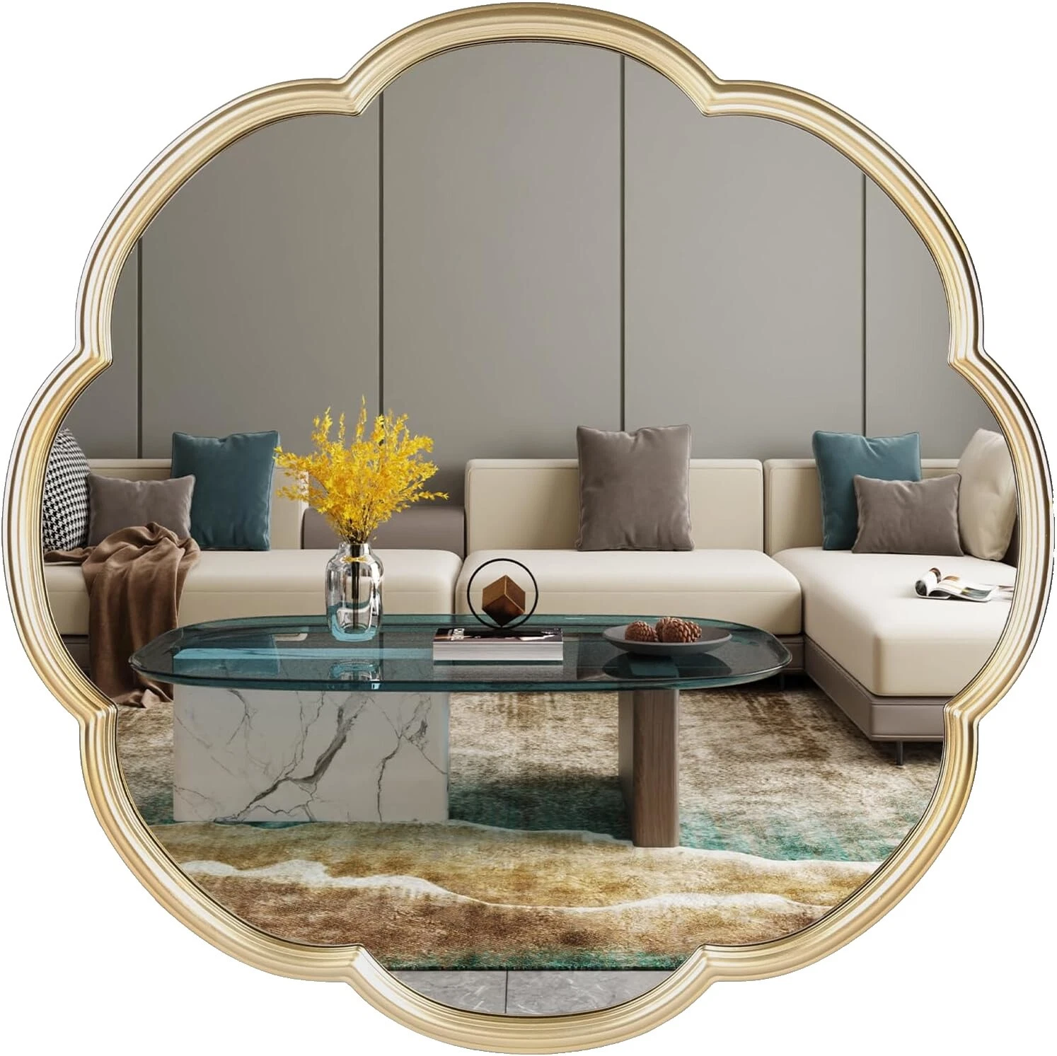Iron Frame Round Home Décor Mirrors