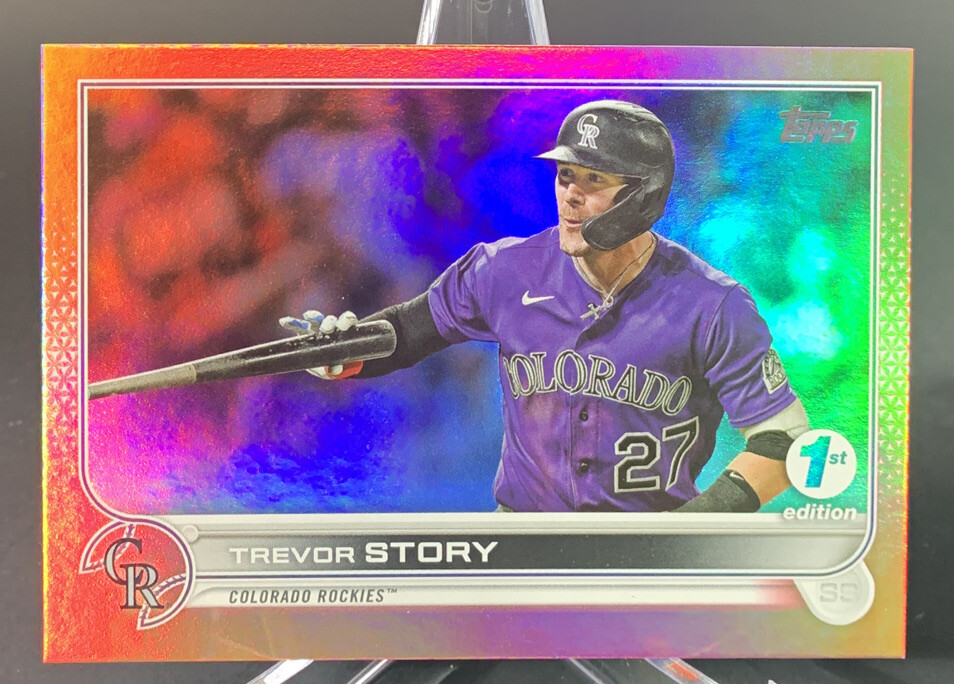 2022 Topps Series 1 1st Edition #260 Trevor Story (Rockies) HOT PINK  /10