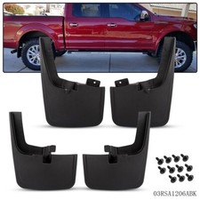 Fit For 15-20 Ford Molded F150 Splash Guards Mud Flaps With Wheel Lips 4pcs