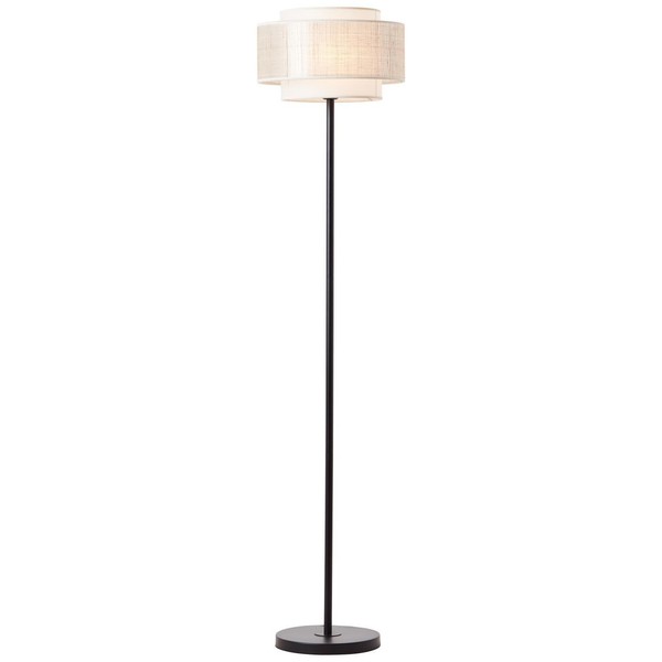 Brilliant Lampe, Odar Standleuchte 1Flg Schwarz/Beige, 1X A60, E27, 42W, Mit Fuß-image