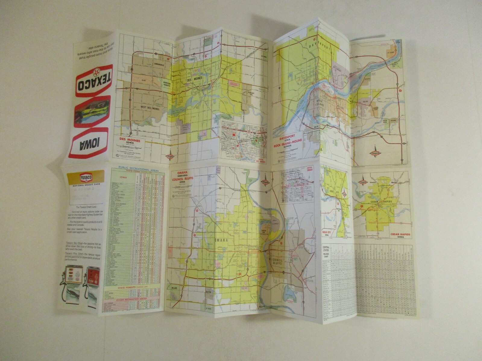 Vintage 1969 Texaco Iowa State Highway Gas Station Travel Road Map-AB4 |  eBay