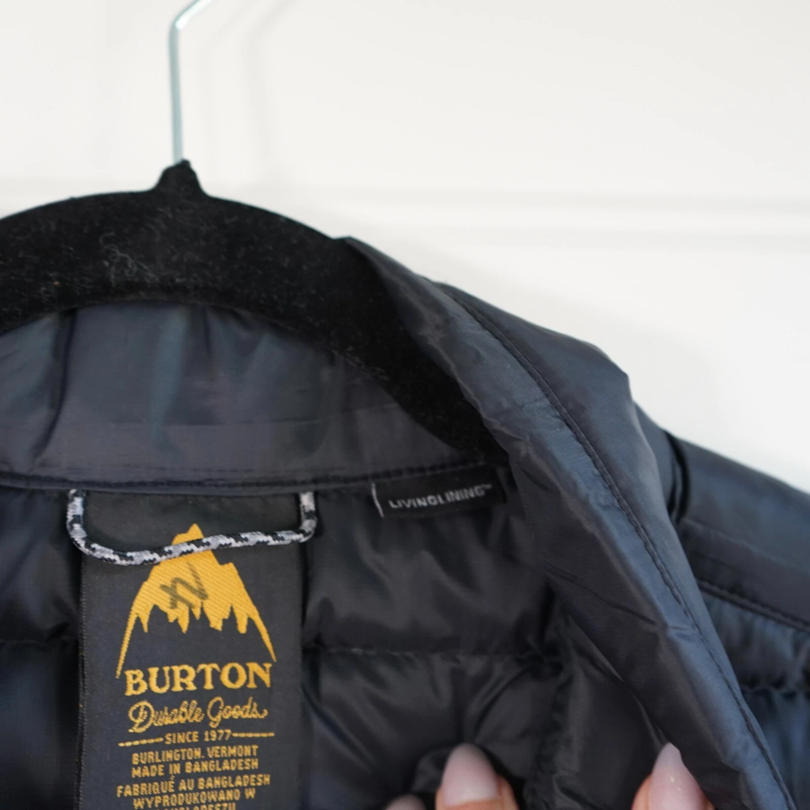 burton durable goods down jacket