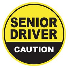Senior Driver Car Magnet - Colorful Reflective Weather-Resistant - Circular 4...