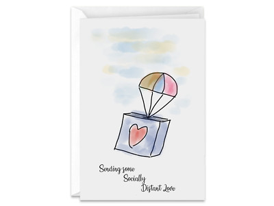 Sending Some Socially Distant Love Thinking of You Handmade Greeting Card