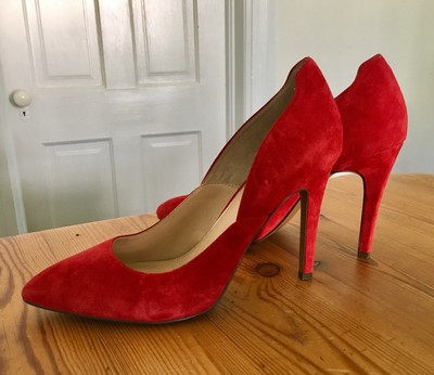 jessica simpson red suede heels