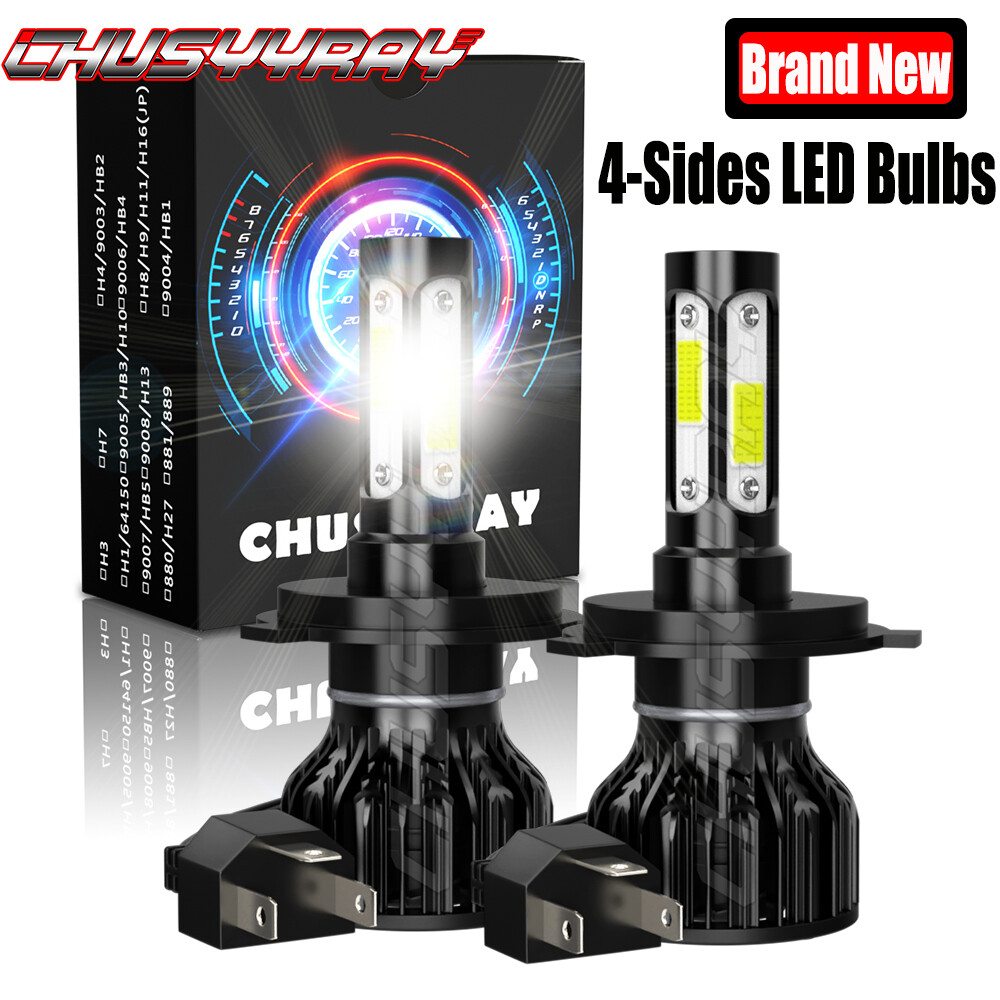 2x H4 9003 LED Headlight Bulb Kit For Yamaha Viking VI 700 YXM700P YXM