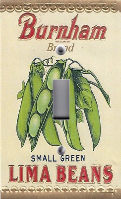 Light Switch Plate Outlet Covers Home Decor SEED PACKET ~ BURNHAM LIMA BEANS