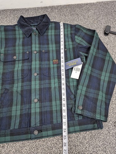 Polo Ralph Lauren Blue Plaid Twill Check Cropped Shacket UK Mens M NWT RRP £269 - Picture 12 of 14