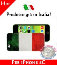 Cover Bumper Case Custodia in plastica per iPhone 5C modello bandiera Italia