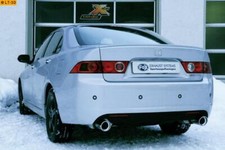 FOX Duplex Sportauspuff Honda Accord 7 CL9 Bj.03-08 re li je 1x100mm schräg