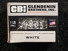 (QTY 5) Clendenin Brother  Trim Nail 1-1/4" 15 Ga Smooth Shank 1lb 5T2095SM-X01