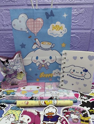SANRIO Notizbuch Schreibwaren Geschenktüte Cinnamoroll Blind Gummi Textmarker Aufkleber