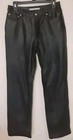 Vtg Tommy Hilfiger Black Leather Pants Womens Size 8  Lined