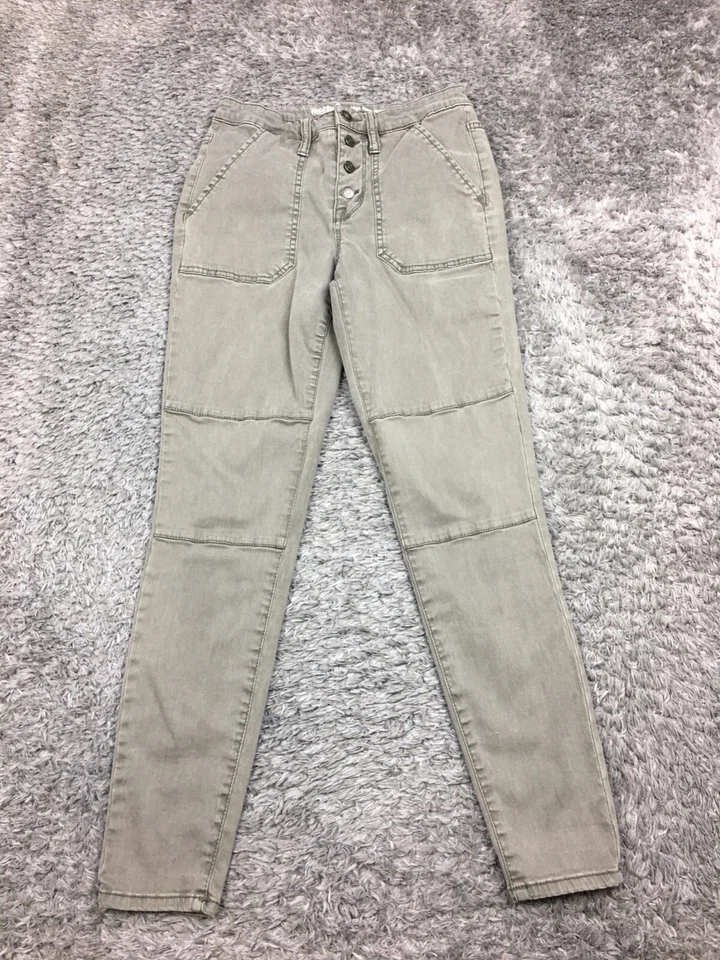 Pantalones Jegging Mossimo tiro alto para mujer talla 2/26 verde súper elásticos Foto 3 de 4