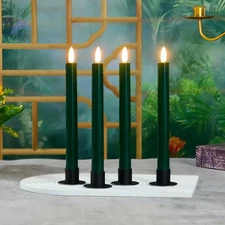 Simplelight Flameless Taper Candles with Timer - Battery Operated Candles Gre...