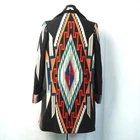 Vintage 1920s 1930s Chimayo-Knit Wool Coat Jacket Outer Black Color Rare
