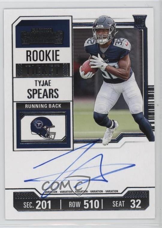2023 Panini Contenders Ticket RPS Variation Tyjae Spears Rookie Auto RC 07lk