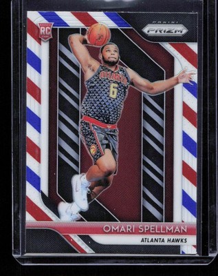 Omari Spellman 2018-19 Panini Prizm #88 Red, White and Blue Prizm Rookie