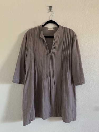 CP Shades 100% Baumwolle Tunika Roll-Riegelärmel braun Gr. M Lagenlook
