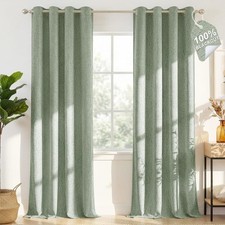 Blackout Curtains W52 x L84 Inch 2 Panels Set, Thermal Insulated Sage Green